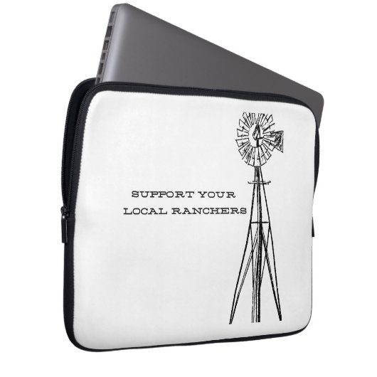 Ondersteun uw lokale ranchers laptop hoesje laptop sleeve (Voorkant Rechts)
