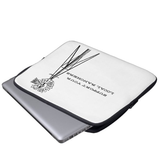 Ondersteun uw lokale ranchers laptop hoesje laptop sleeve (Voorkant onderkant)