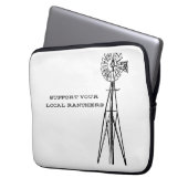 Ondersteun uw lokale ranchers laptop hoesje sleeve (Voorkant Links)