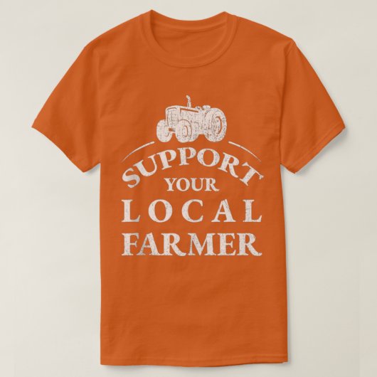 Ondersteun uw lokale van de Boer Verstoorde Spoor T-shirt (Design voorkant)