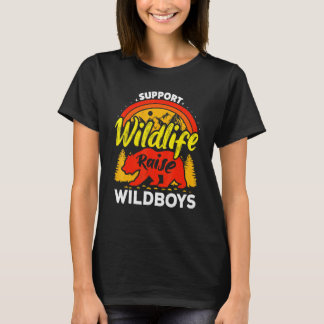 Ondersteun Wilde Natuur Voed Jongens Wilde Kindere T-shirt