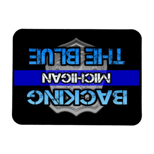 Ondersteunen van de Blue Michigan Magnet Magneet (Horizontaal)