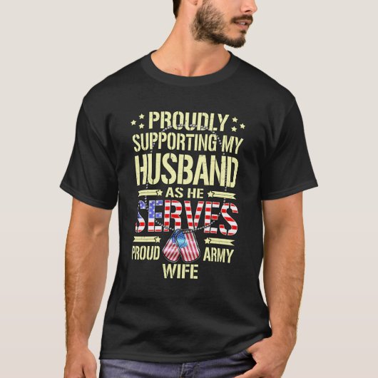 Ondersteunen van mijn man als hij dient - Trots le T-shirt (Voorkant)