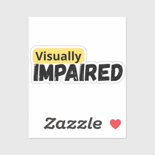 Ondersteunen van visueel beperkt bewustzijn sticker (Vel)