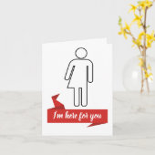 Ondersteunend wenskaart voor een trans persoon kaart (Gele Bloem)