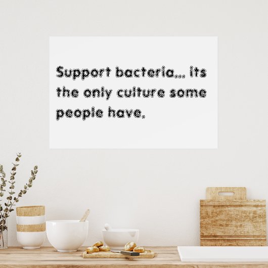 ondersteunende bacteriën poster (Keuken)