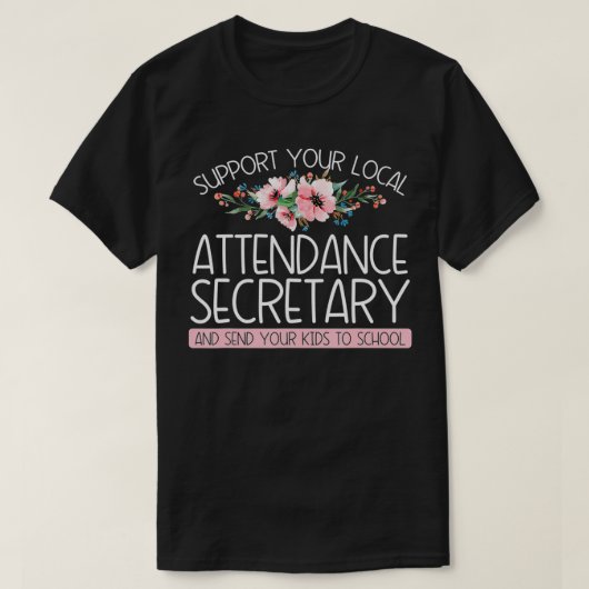 Ondersteunende begeleiding secretaris schoolbezoek t-shirt (Design voorkant)