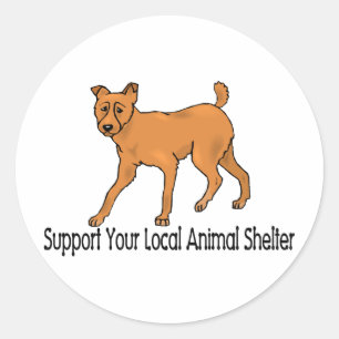 Ondersteunende dierenbeschermers ronde sticker