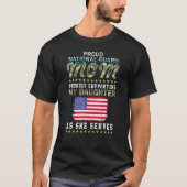 Ondersteunende dochter als ze serveert-trots Natio T-shirt (Voorkant)