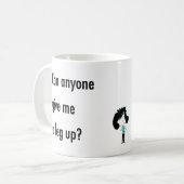 Ondersteunende en bemoedigende uitdrukking koffiemok (Voorkant links)