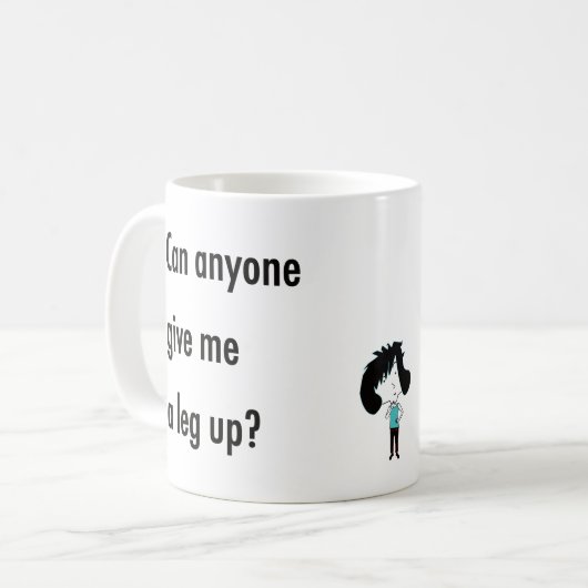 Ondersteunende en bemoedigende uitdrukking koffiemok (Voorkant links)