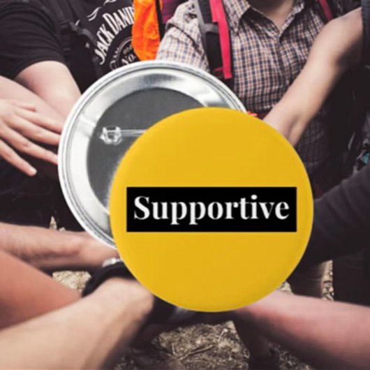 Ondersteunende energie badge ronde button 5,7 cm