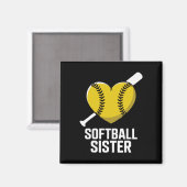 Ondersteunende Softll Zuster Fastpitch Hart En T Magneet (Voorkant / Achterkant)
