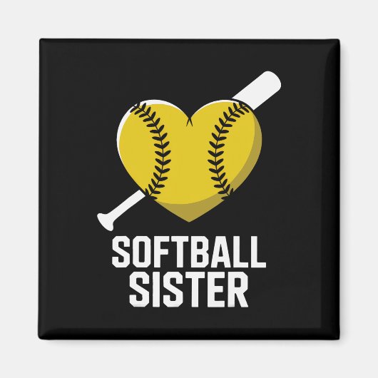 Ondersteunende Softll Zuster Fastpitch Hart En T Magneet (Voorkant)