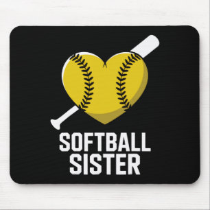 Ondersteunende Softll Zuster Fastpitch Hart En T Muismat