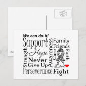 Ondersteunende woorden voor kankerkanker briefkaart (Voorkant / Achterkant)