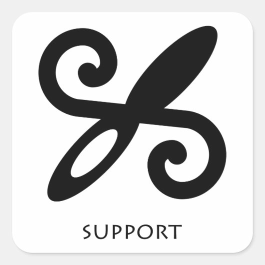 Ondersteuning Adinkra Symbol sticker (Voorkant)