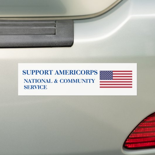 ONDERSTEUNING AMERICORPS-BUMPERSTICKER BUMPERSTICKER (Op auto)