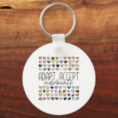 Ondersteuning Autisme Bewustzijn Adapt Accepteer A Sleutelhanger (Voorkant)