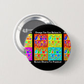 ONDERSTEUNING BARACK OBAMA RONDE BUTTON 5,7 CM (Voorkant /achterkant)