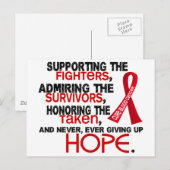 Ondersteuning bewonderen eren 3.2 Bloedkanker Briefkaart (Voorkant / Achterkant)