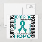 Ondersteuning bewonderen eren 9 eierstokkanker briefkaart (Voorkant / Achterkant)