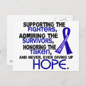 Ondersteuning Bewondering Honoring 3.2 Colon Cance Briefkaart (Voorkant / Achterkant)