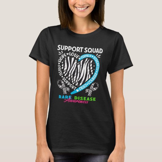 Ondersteuning Bewustmakingssquad I Zebra Ribbon I T-shirt (Voorkant)