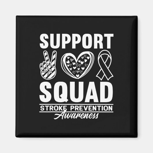 Ondersteuning Bewustzijn Squad Hart Ziekte Beroert Magneet (Voorkant)