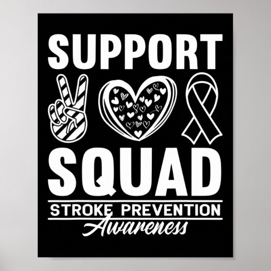 Ondersteuning Bewustzijn Squad Hart Ziekte Beroert Poster (Voorkant)