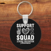 Ondersteuning Bewustzijn Squad Hart Ziekte Beroert Sleutelhanger (Voorkant)