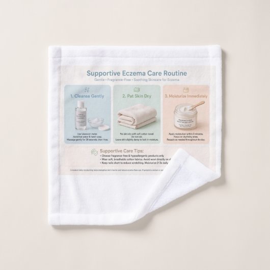 Ondersteuning bij eczeem. bad handdoek (Wasdoekje)