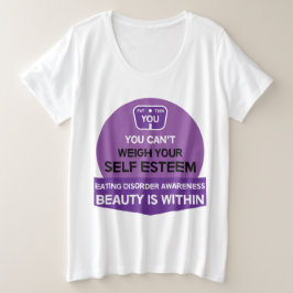 Ondersteuning bij eetstoornissen grote maat t-shirt