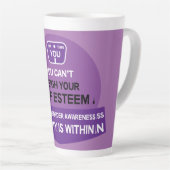 Ondersteuning bij eetstoornissen latte mok (Rechterhoek)