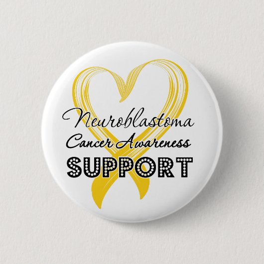 Ondersteuning bij neuroblastoma-kanker ronde button 5,7 cm (Voorkant)