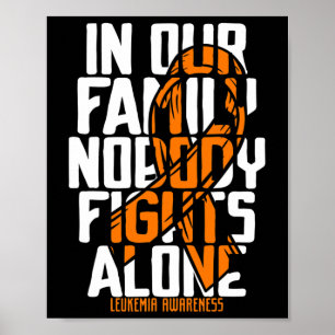 Ondersteuning Bloedkanker T-shirt Familie Leukemie Poster