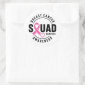Ondersteuning Borstkanker Awareness Squad Ronde Sticker (Tas)