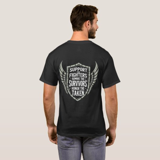 Ondersteuning Borstkanker Bewonder Eer Borstkanker T-shirt (Achterkant volledig)