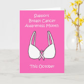 Ondersteuning Borstkanker Bewustzijnsmaand oktober Kaart (Gele Bloem)