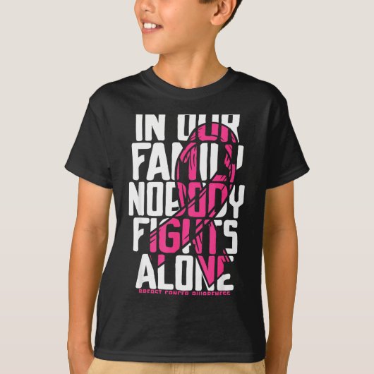 Ondersteuning borstkanker roze borstkanker bewustz t-shirt (Voorkant)