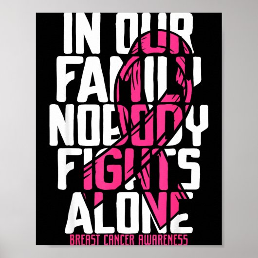 Ondersteuning borstkanker roze borstkankerbewustzi poster (Voorkant)
