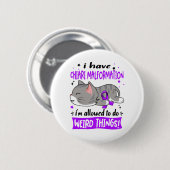Ondersteuning Chiari Malformation Awareness Ribbon Ronde Button 5,7 Cm (Voorkant /achterkant)