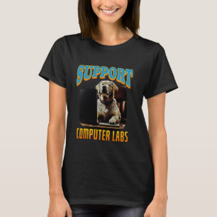 Ondersteuning Computer Labs Labrador Retriever Com T-shirt