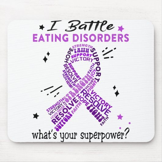 Ondersteuning Eetstoornissen Warrior Giften Muismat (Voorkant)
