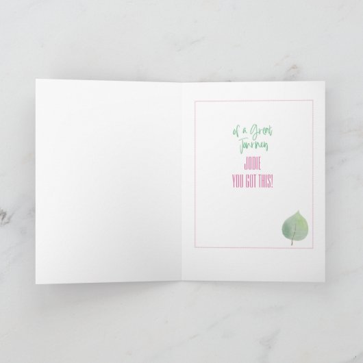 Ondersteuning en aanmoediging Glitter Pink Gold Ka Kaart (Binnen)