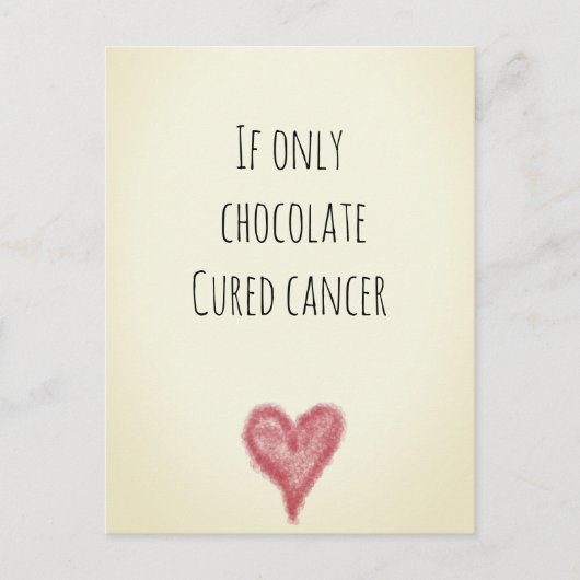 Ondersteuning en aanmoediging van kanker briefkaart (Voorkant)