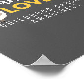 ondersteuning en liefde voor kinderkanker Afdrukke Poster (Hoek)