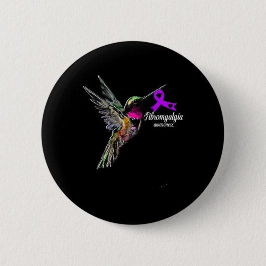 Ondersteuning fibromyalgie Bewustheid Ronde Button 5,7 Cm (Voorkant)