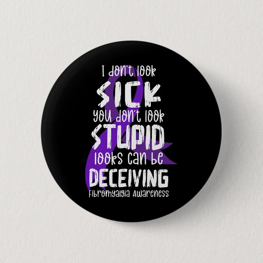 Ondersteuning Fibromyalgie Bewustzijn Maand Fibro Ronde Button 5,7 Cm (Voorkant)