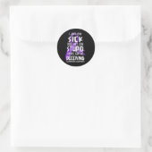 Ondersteuning Fibromyalgie Bewustzijn Maand Fibro  Ronde Sticker (Tas)